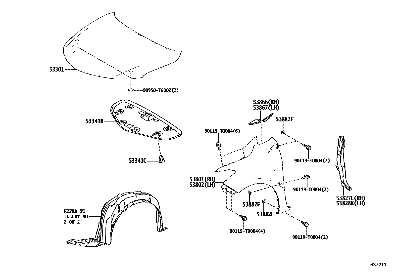 5302 — HOOD & FRONT FENDER