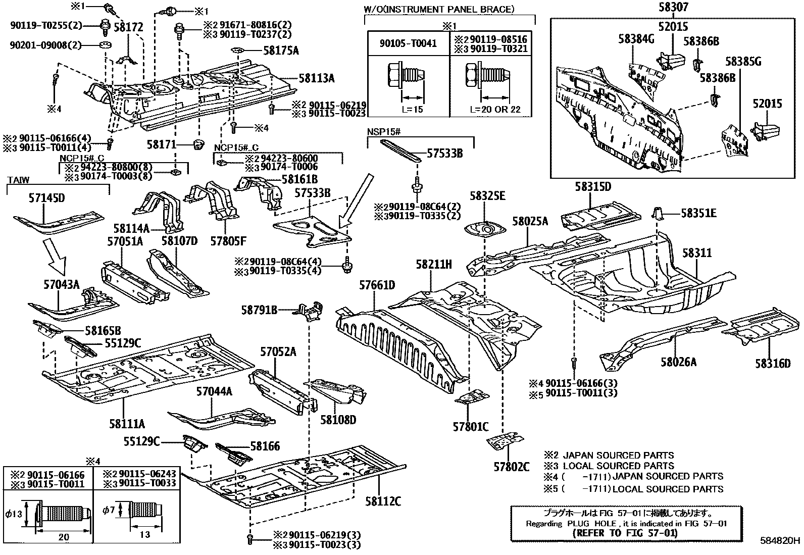 5801 — FLOOR PAN & LOWER BACK PANEL