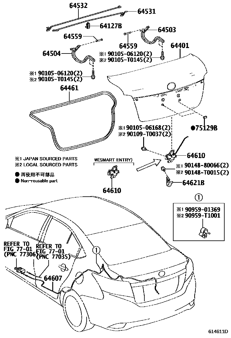 6105 — LUGGAGE COMPARTMENT DOOR & LOCK