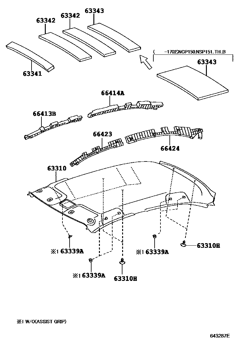 6402 — ROOF HEADLINING & SILENCER PAD
