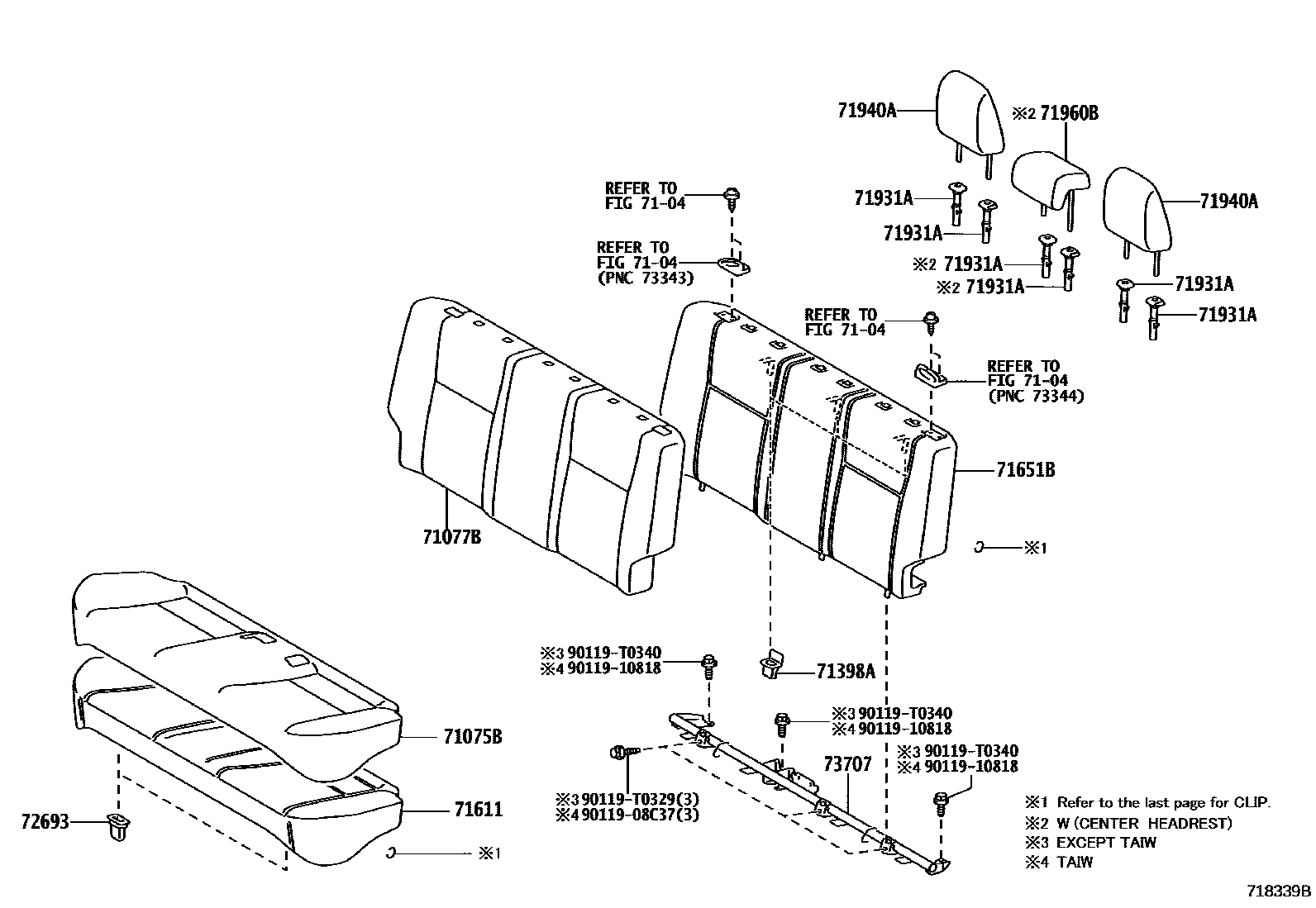7102 — REAR SEAT & SEAT TRACK