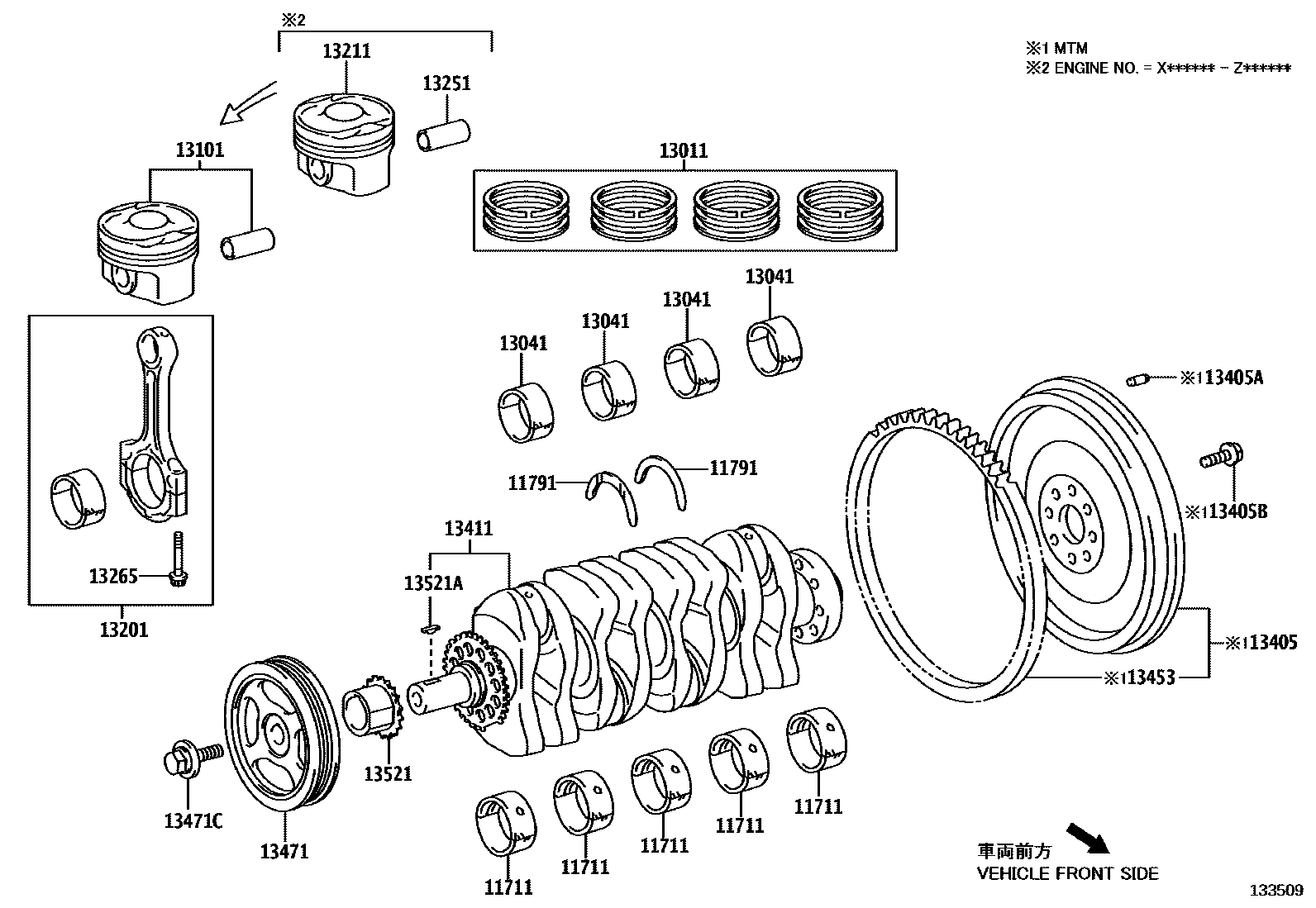 1301 — CRANKSHAFT & PISTON