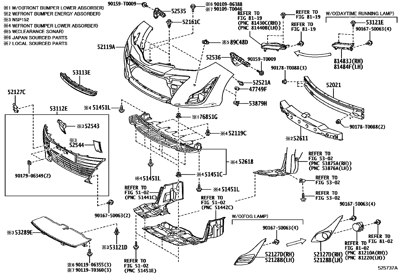 5201 — FRONT BUMPER & BUMPER STAY
