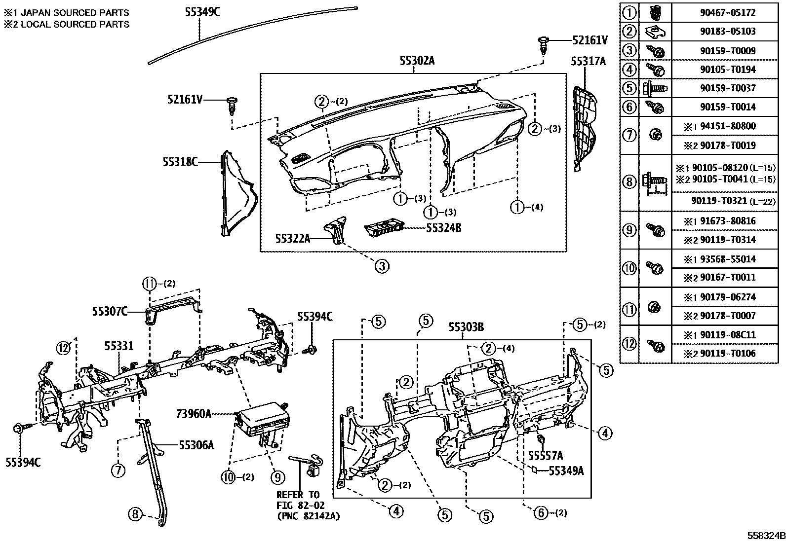 5501 — INSTRUMENT PANEL & GLOVE COMPARTMENT