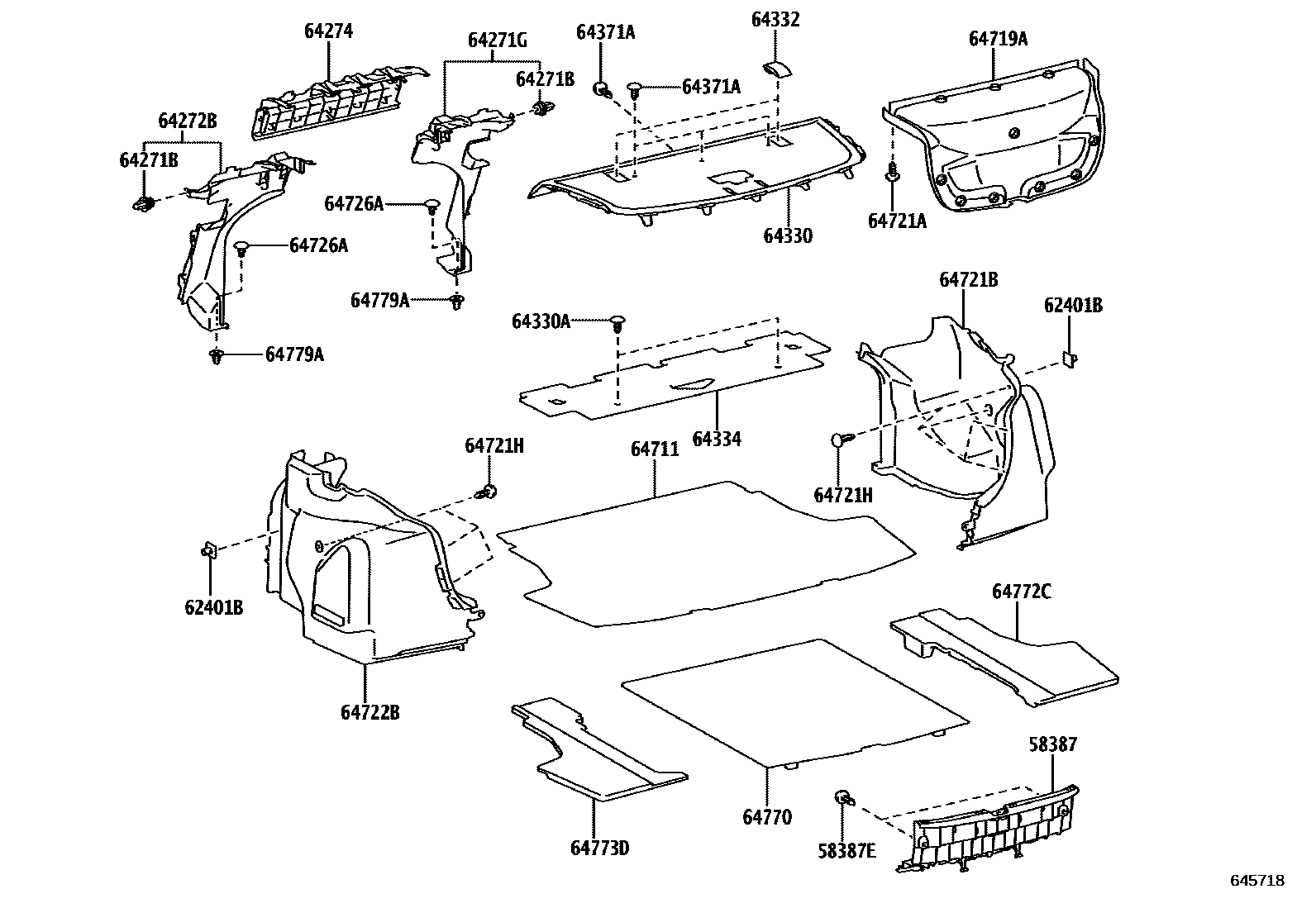 6403 — PACKAGE TRAY PANEL & LUGGAGE COMPARTMENT MAT