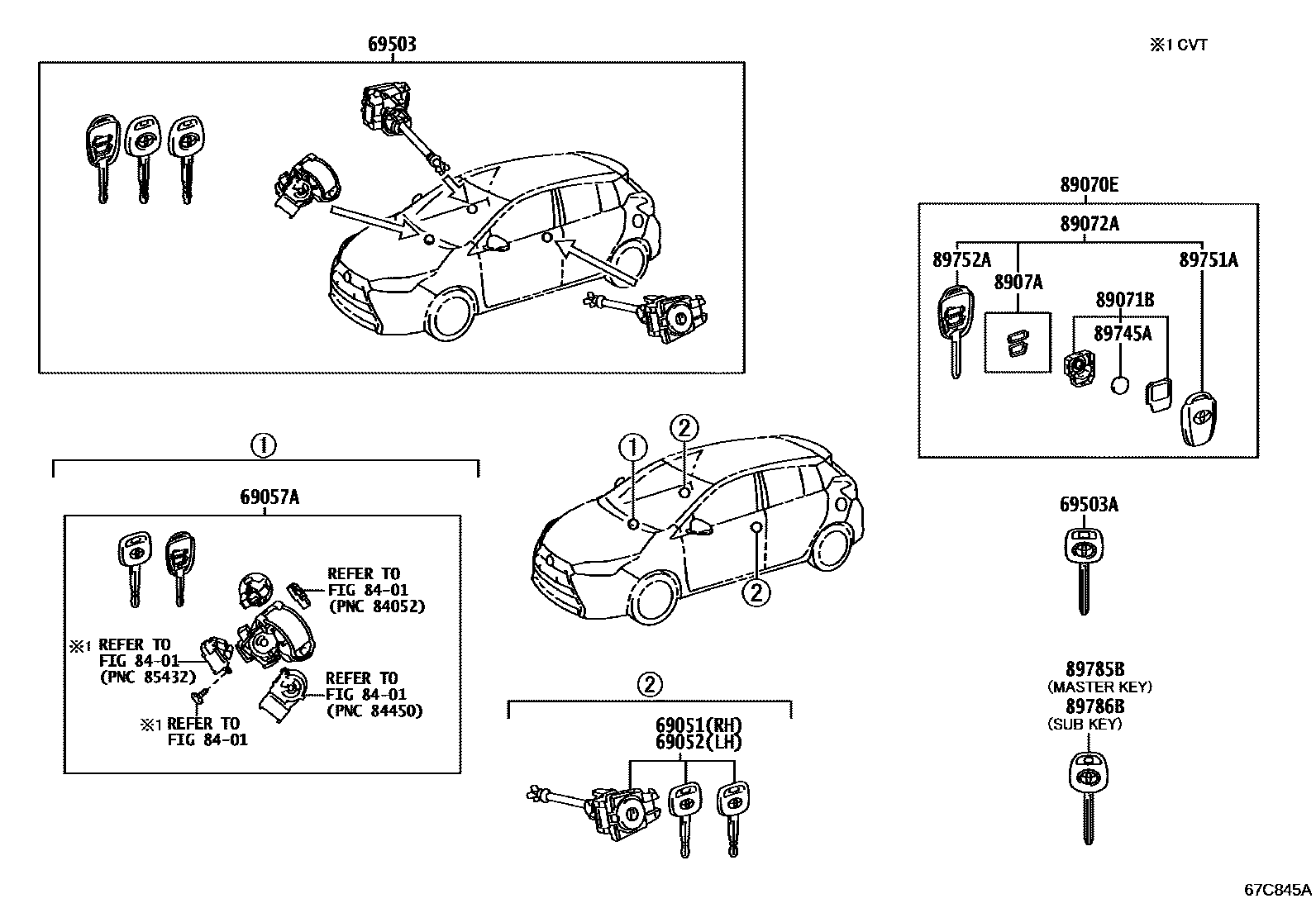 6712 — LOCK CYLINDER SET