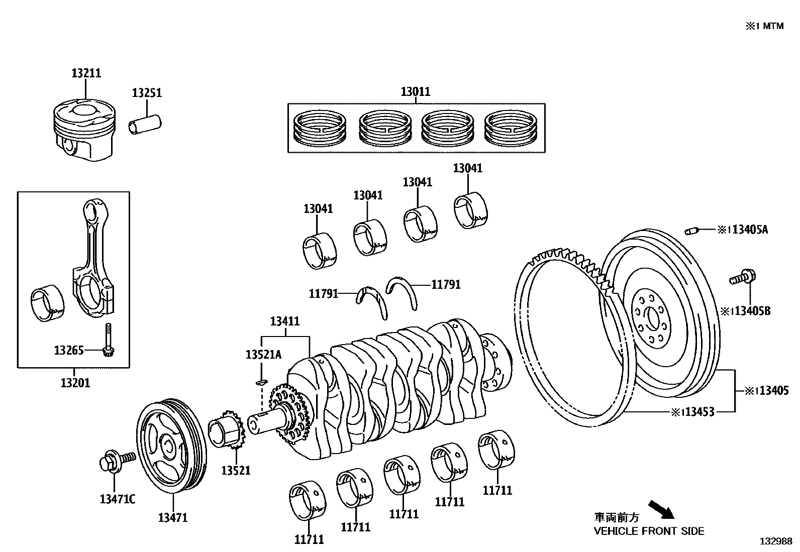 1301 — CRANKSHAFT & PISTON