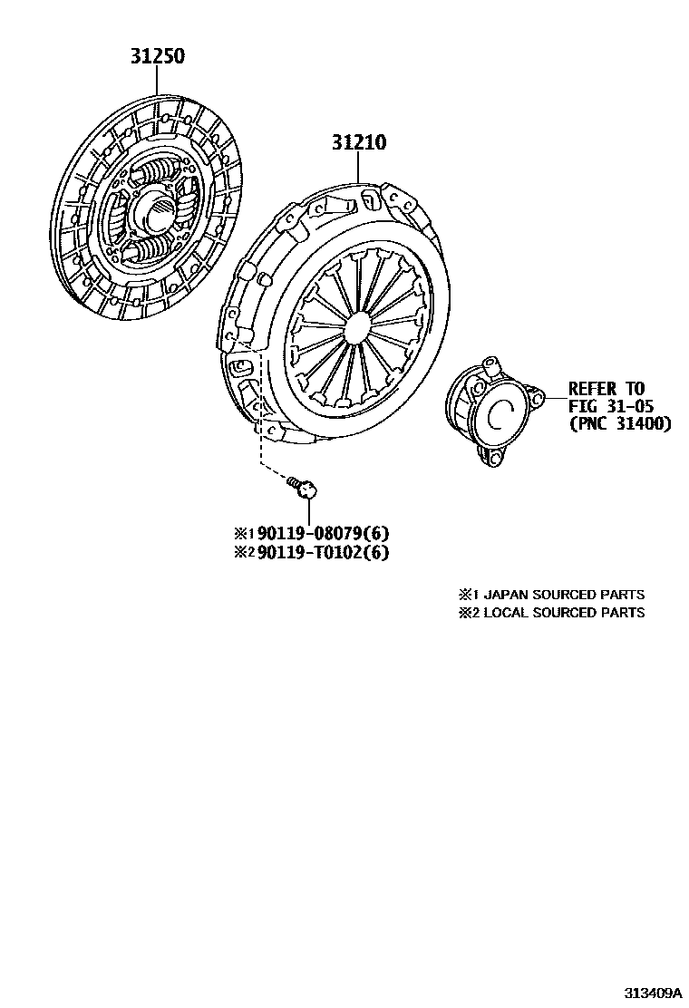 3101 — CLUTCH & RELEASE FORK