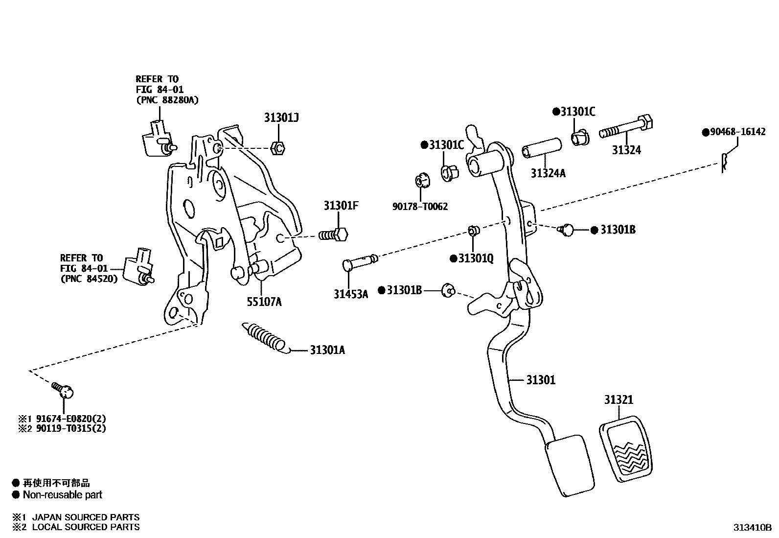 3102 — CLUTCH PEDAL & FLEXIBLE HOSE