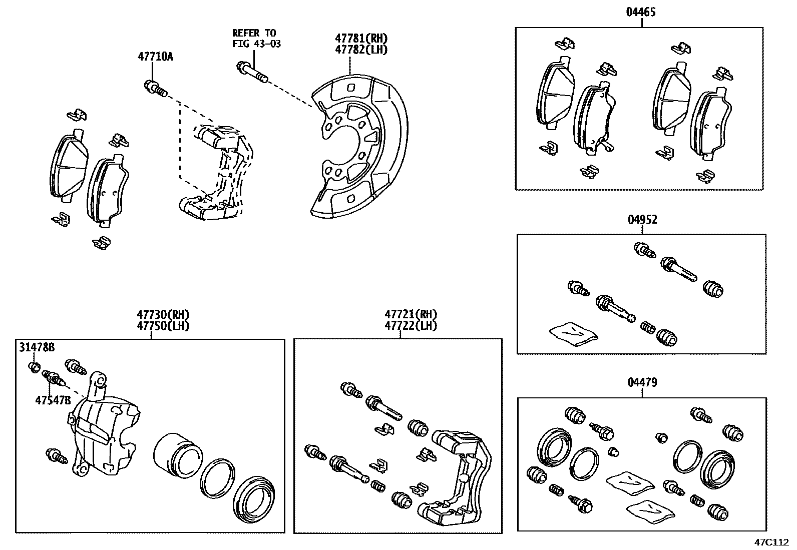 4705 — FRONT DISC BRAKE CALIPER & DUST COVER