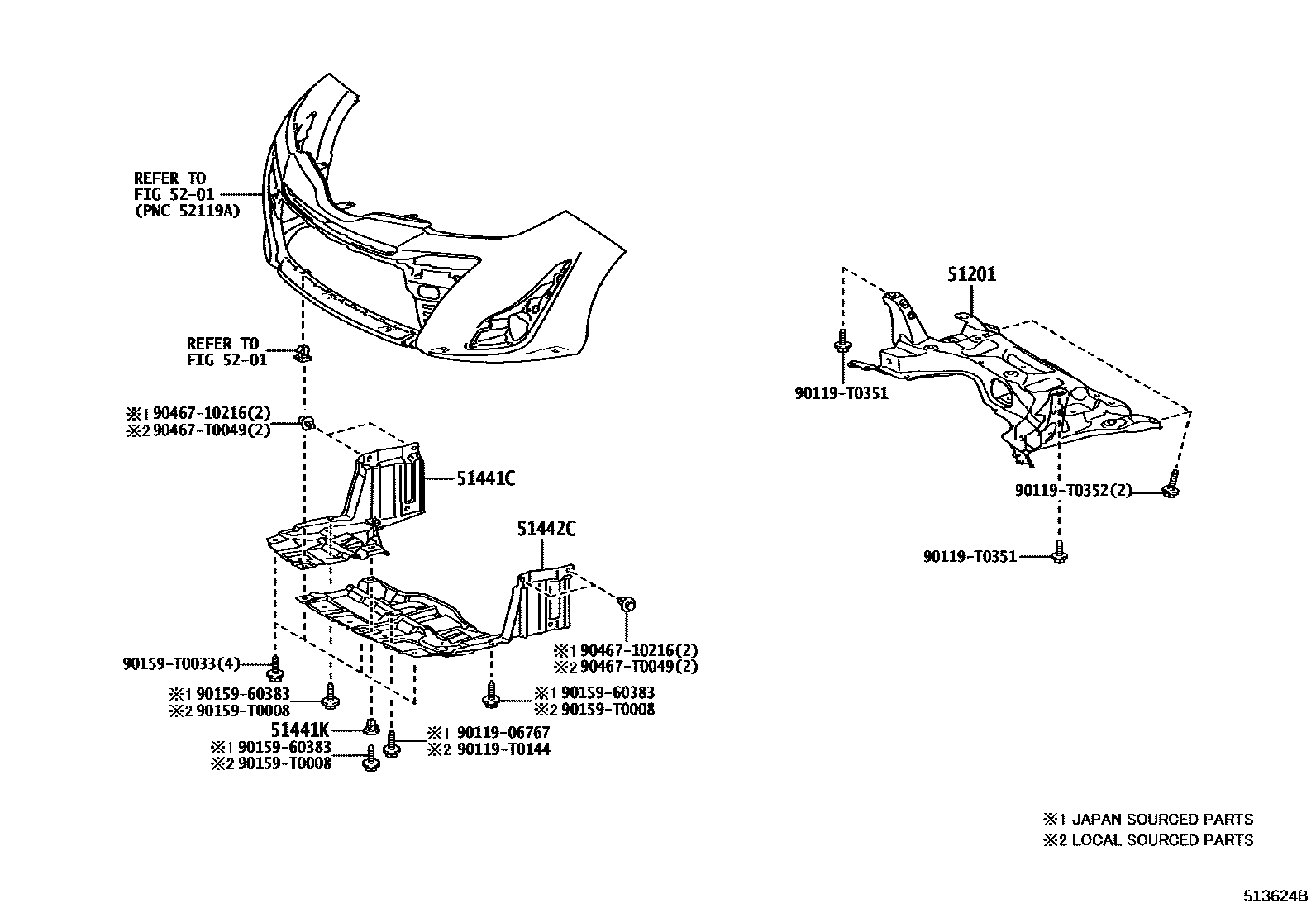 5102 — SUSPENSION CROSSMEMBER & UNDER COVER