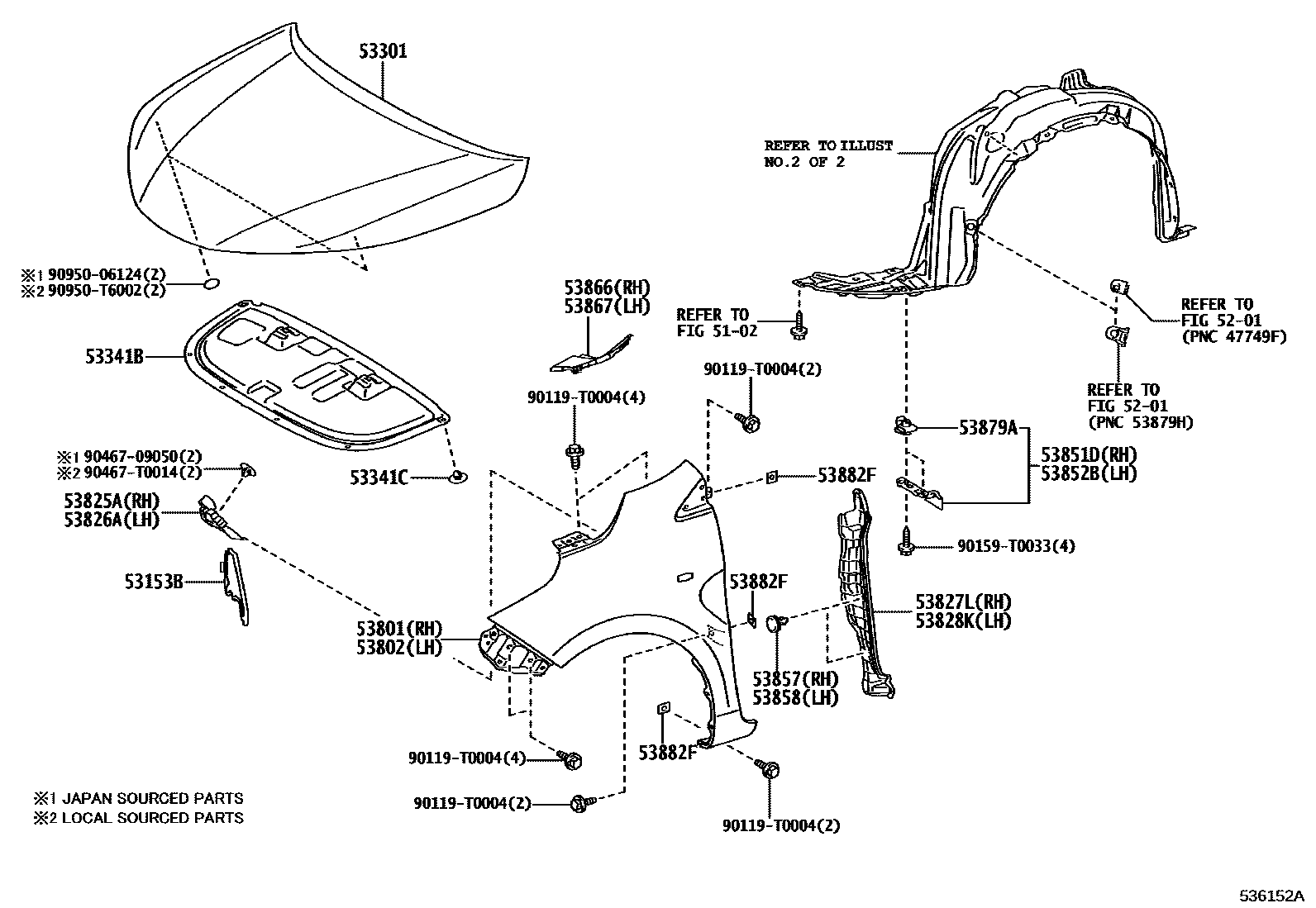 5302 — HOOD & FRONT FENDER