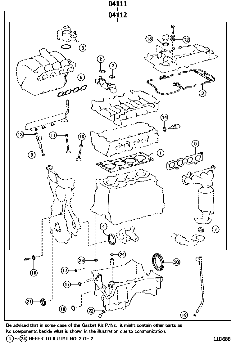 1103 — ENGINE OVERHAUL GASKET KIT