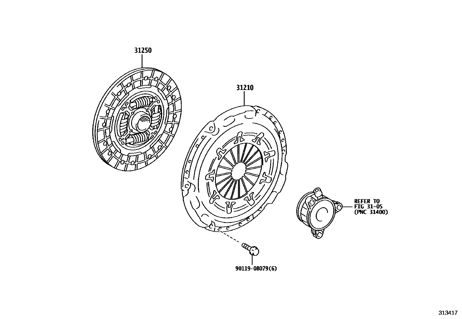 3101 — CLUTCH & RELEASE FORK