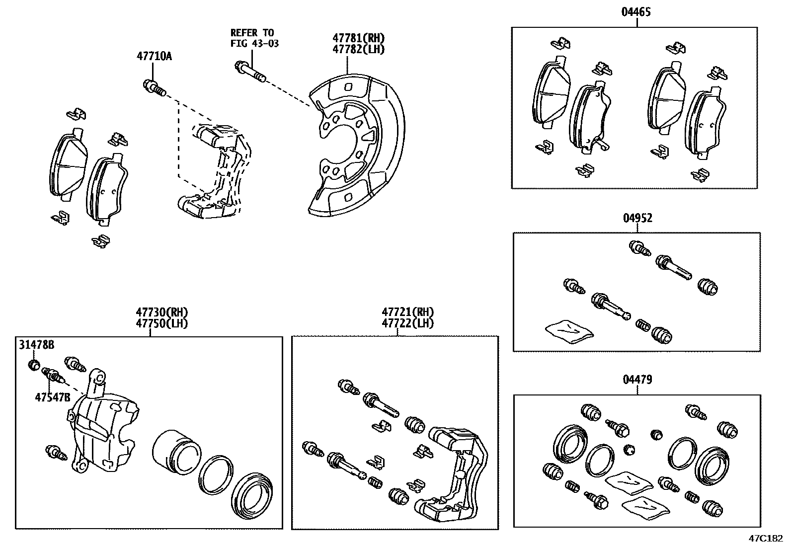 4705 — FRONT DISC BRAKE CALIPER & DUST COVER