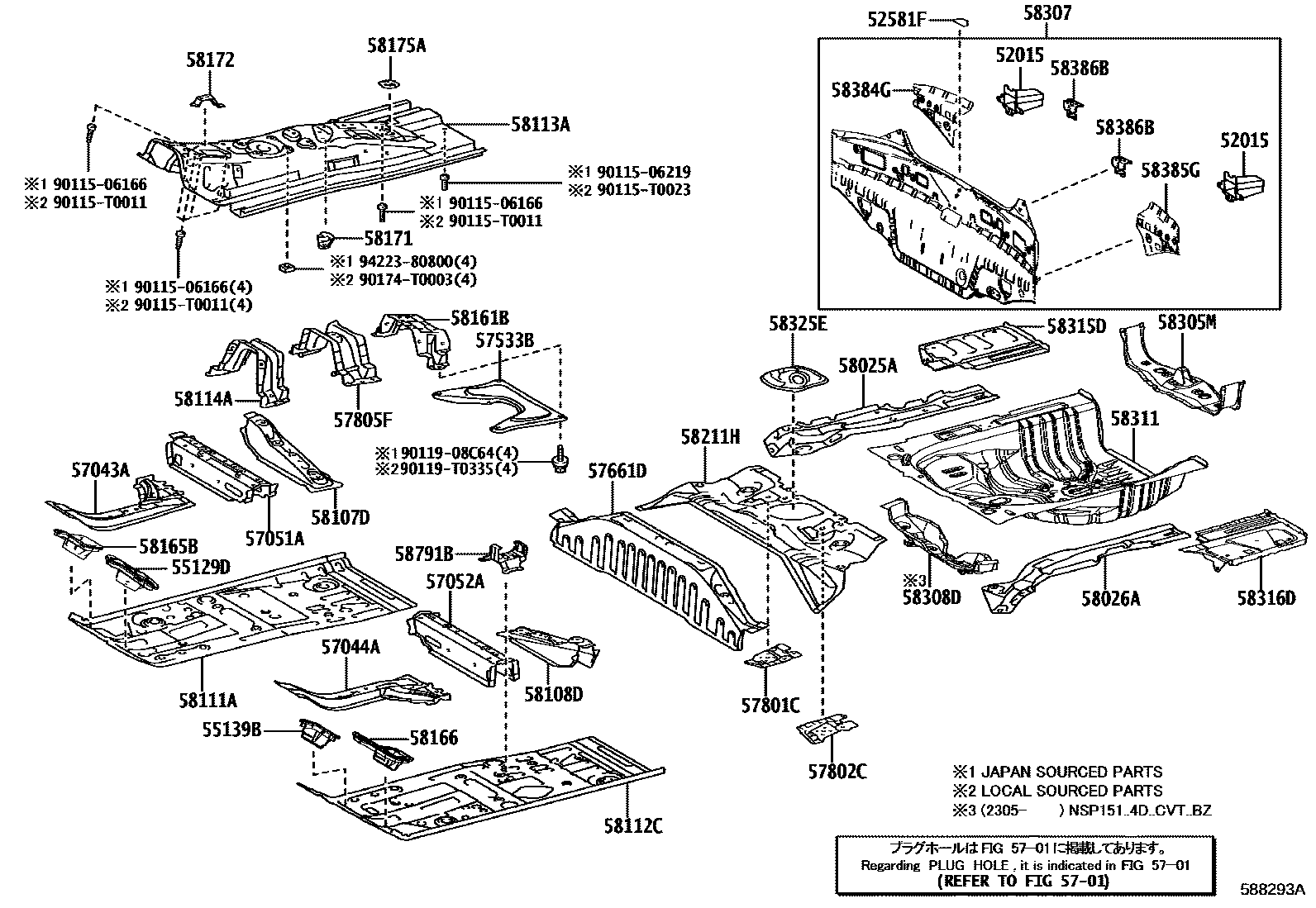 5801 — FLOOR PAN & LOWER BACK PANEL