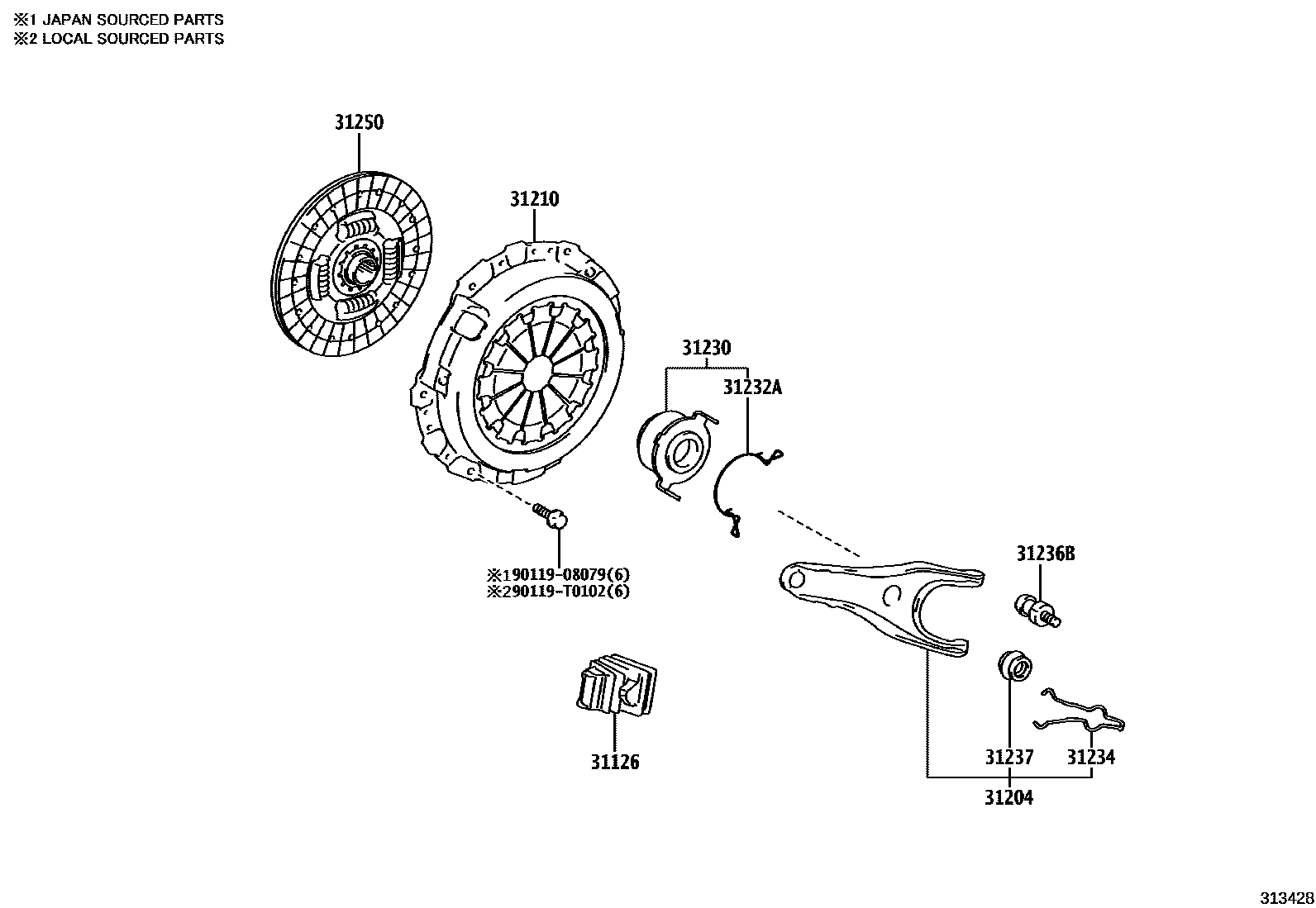 3101 — CLUTCH & RELEASE FORK