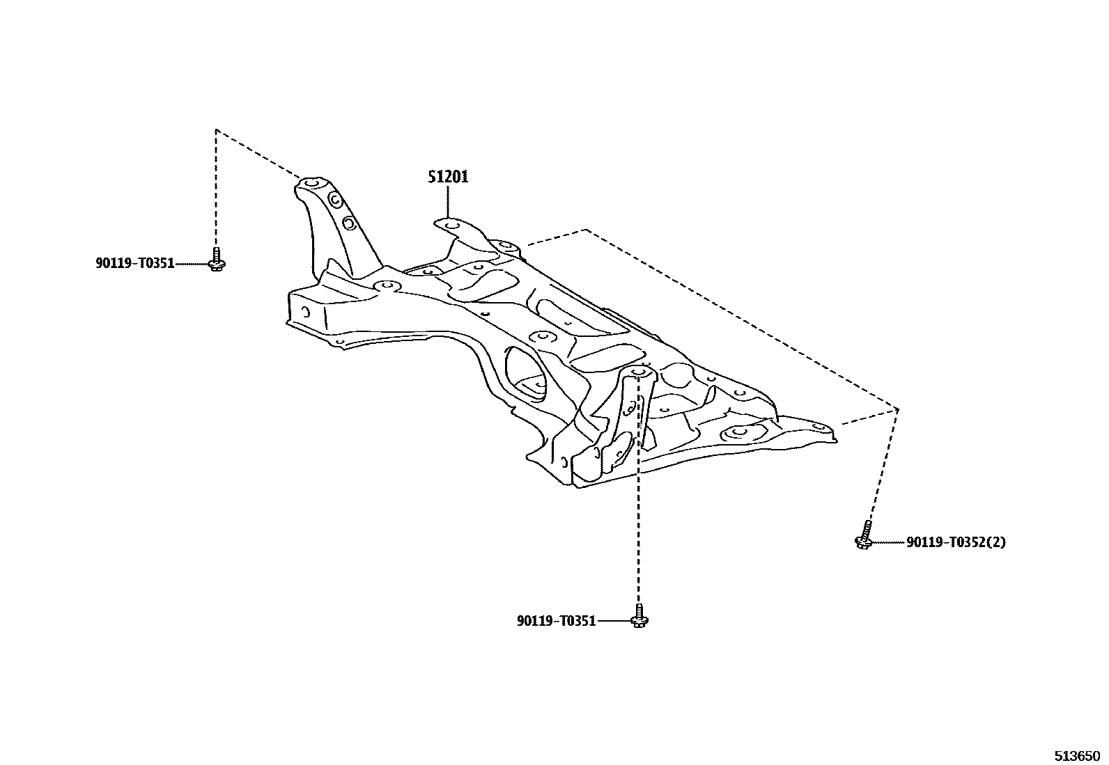 5102 — SUSPENSION CROSSMEMBER & UNDER COVER