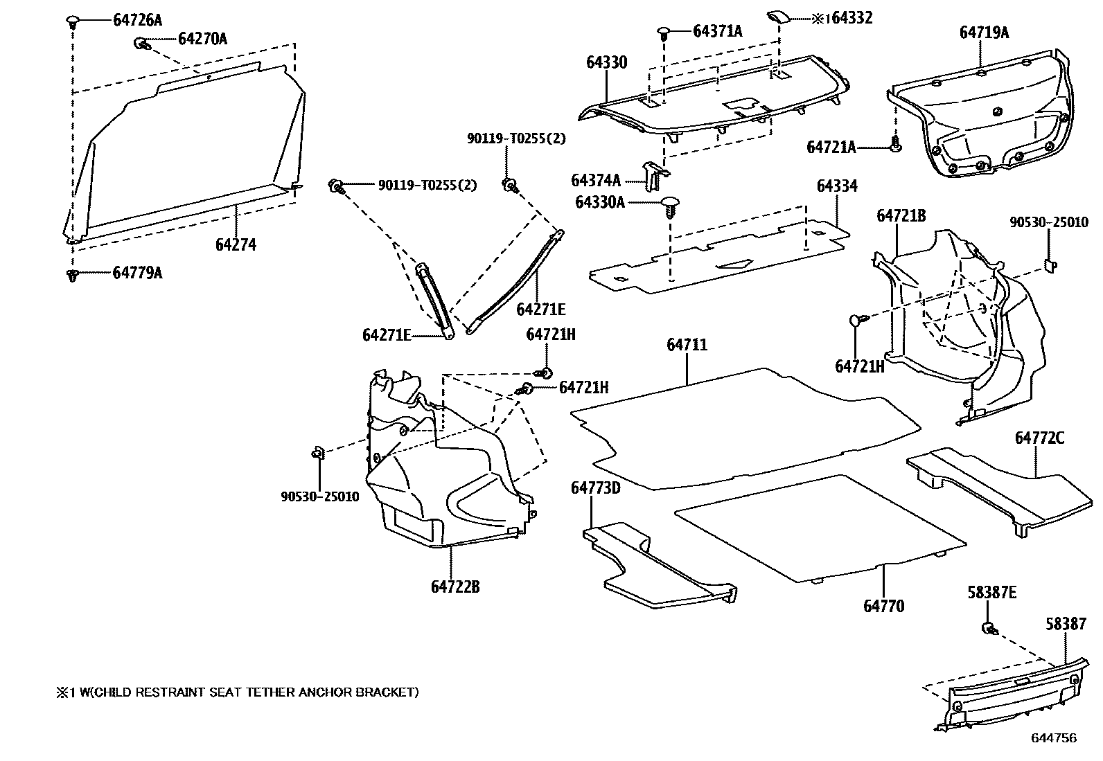 6403 — PACKAGE TRAY PANEL & LUGGAGE COMPARTMENT MAT