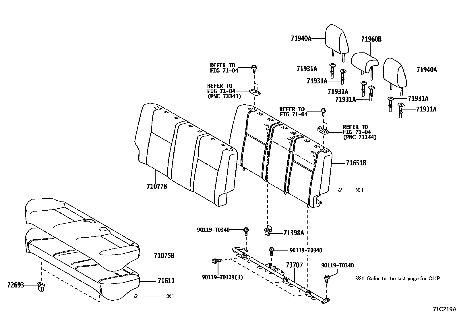 7102 — REAR SEAT & SEAT TRACK