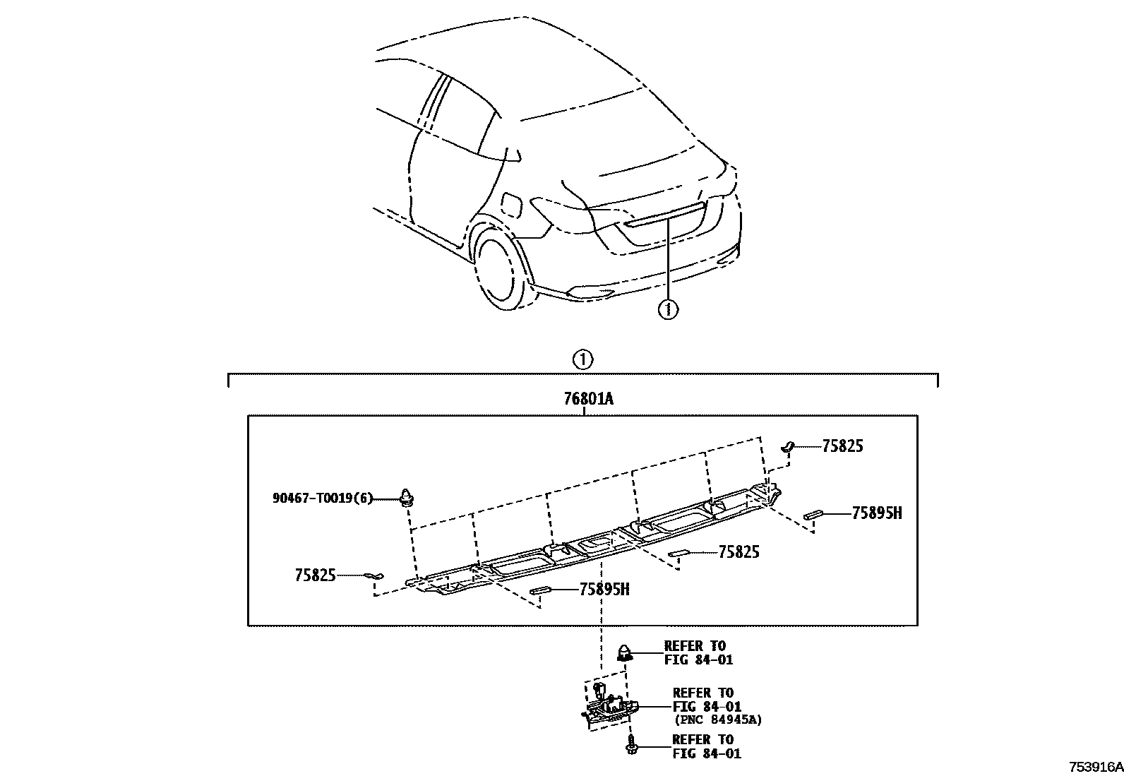 7504 — REAR MOULDING