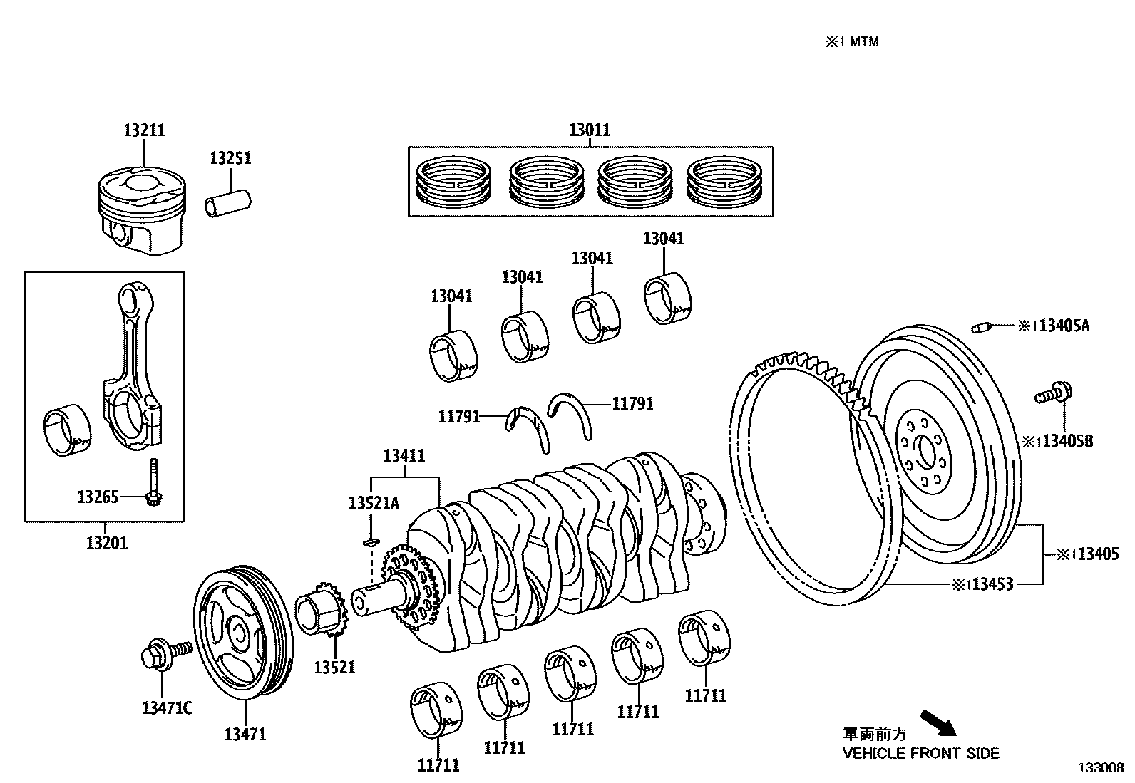 1301 — CRANKSHAFT & PISTON