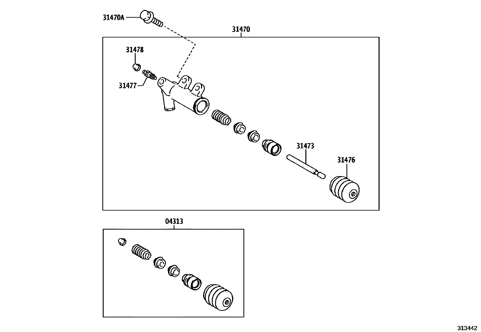 3105 — CLUTCH RELEASE CYLINDER