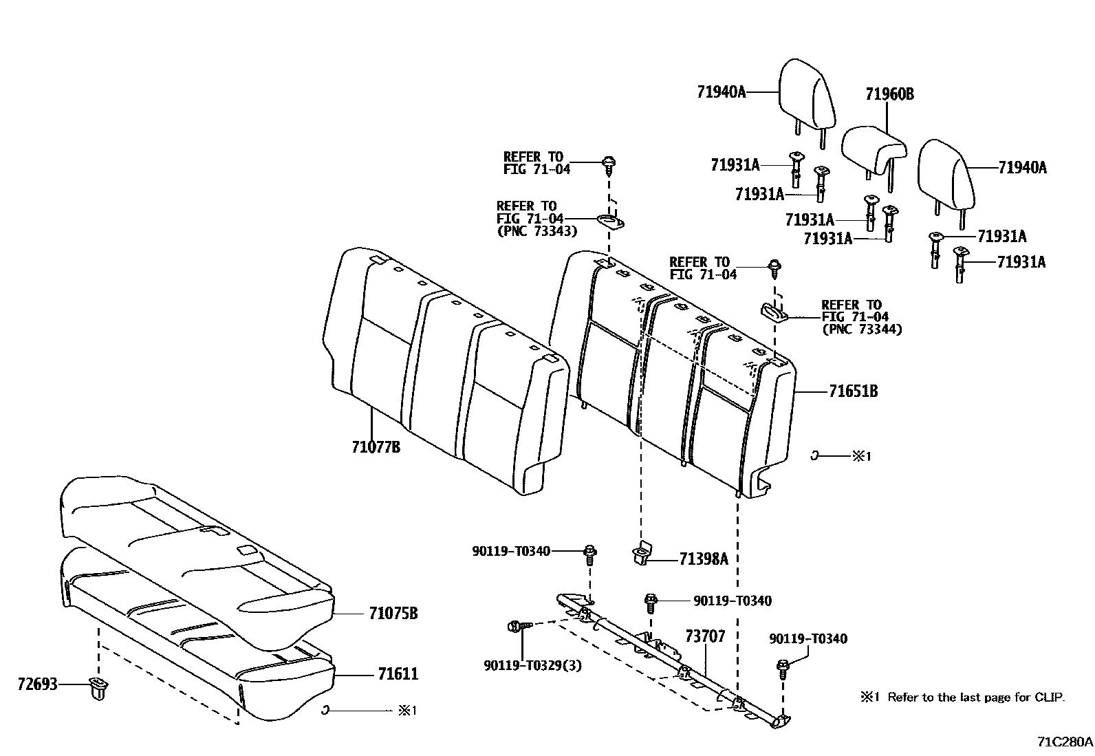 7102 — REAR SEAT & SEAT TRACK