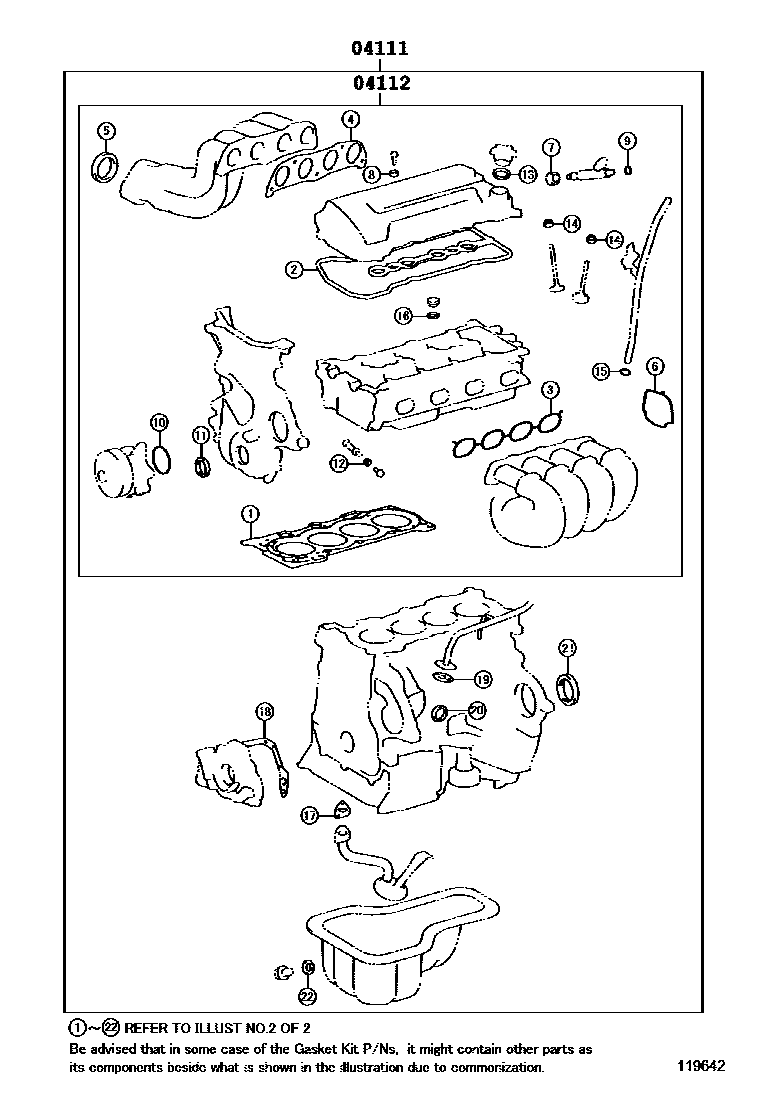 1103 — ENGINE OVERHAUL GASKET KIT