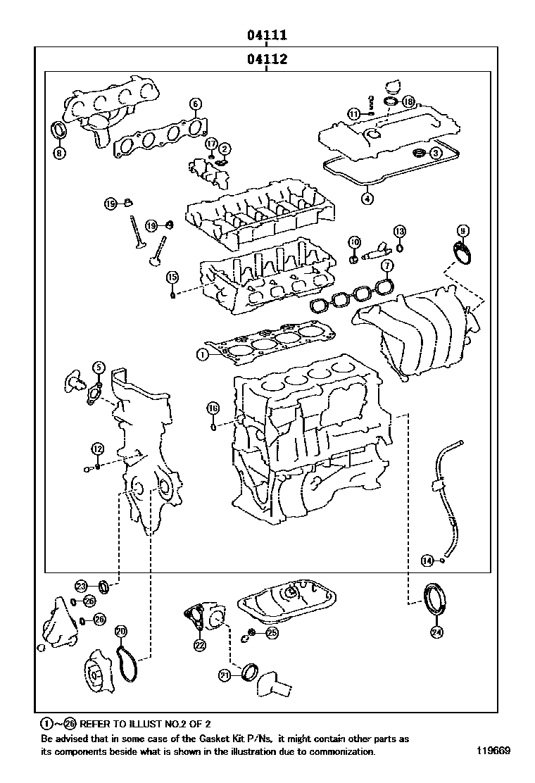 1103 — ENGINE OVERHAUL GASKET KIT