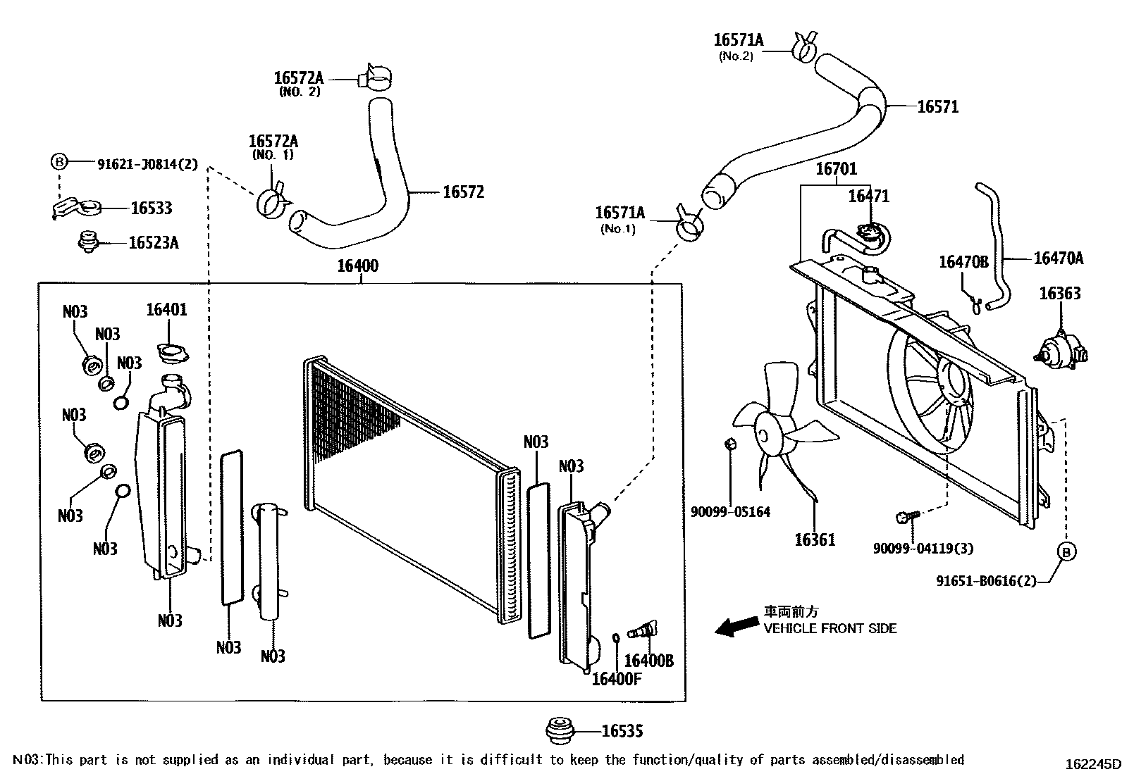 1603 — RADIATOR & WATER OUTLET