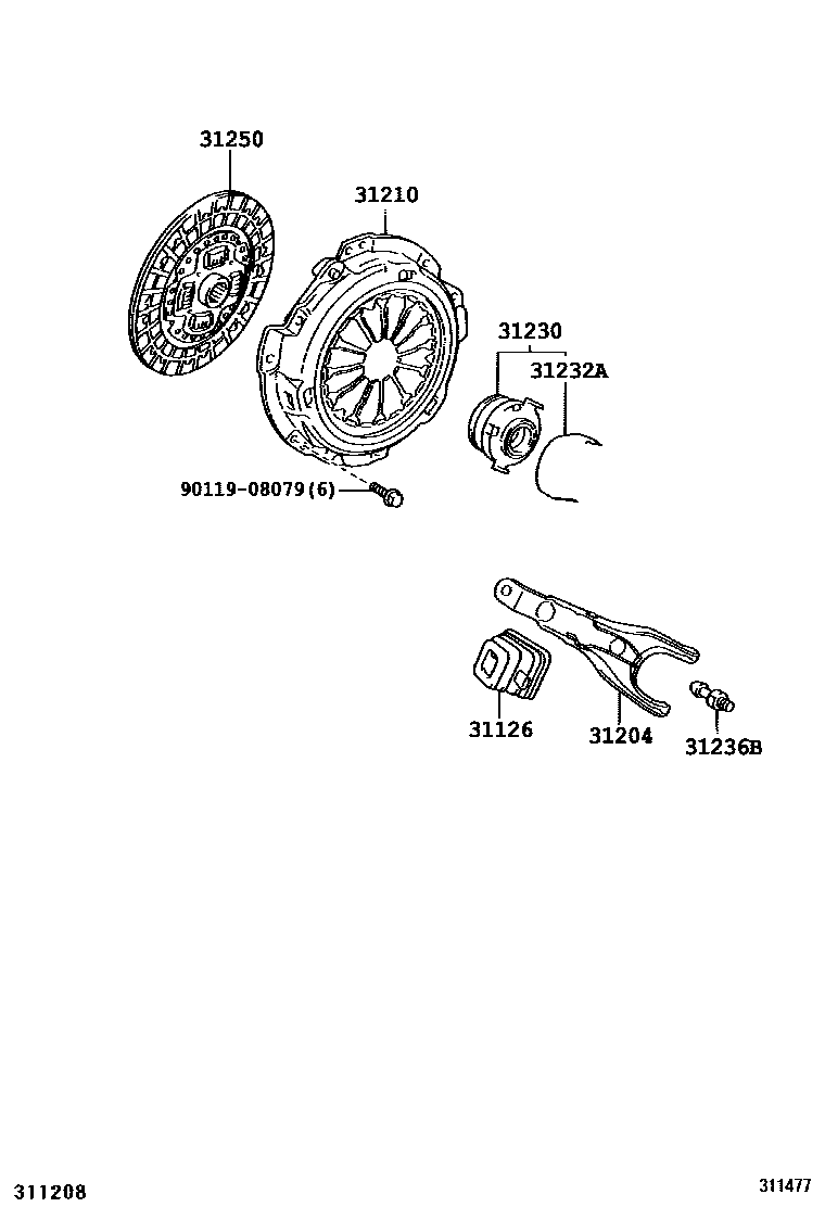 3101 — CLUTCH & RELEASE FORK