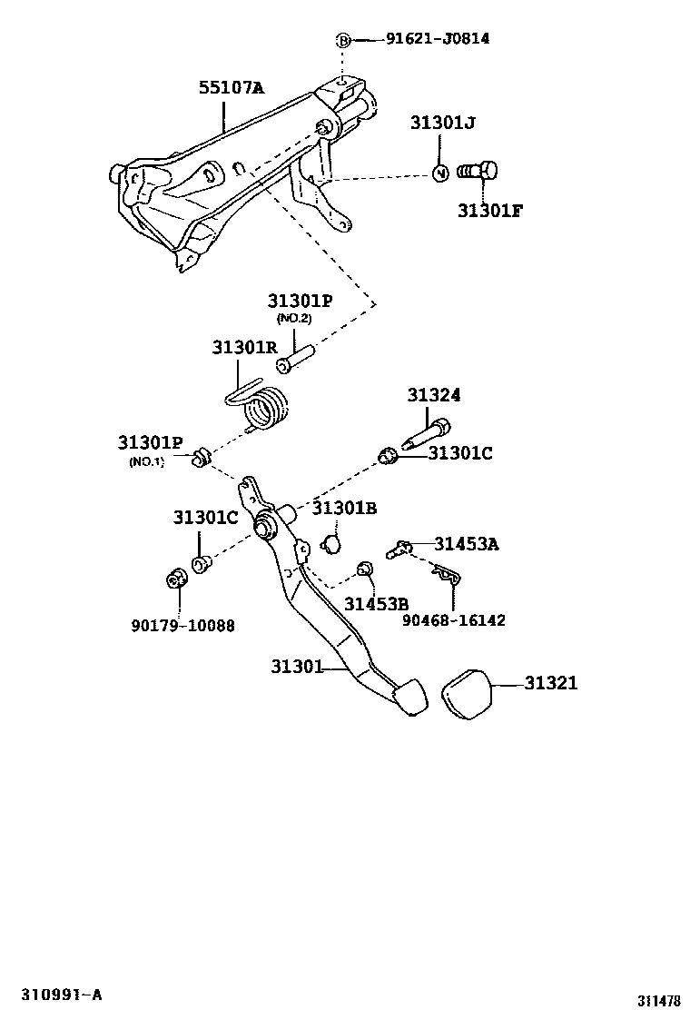 3102 — CLUTCH PEDAL & FLEXIBLE HOSE