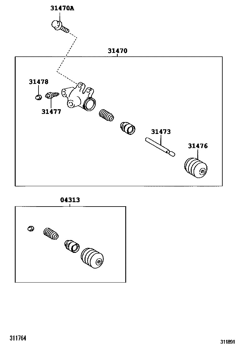 3105 — CLUTCH RELEASE CYLINDER