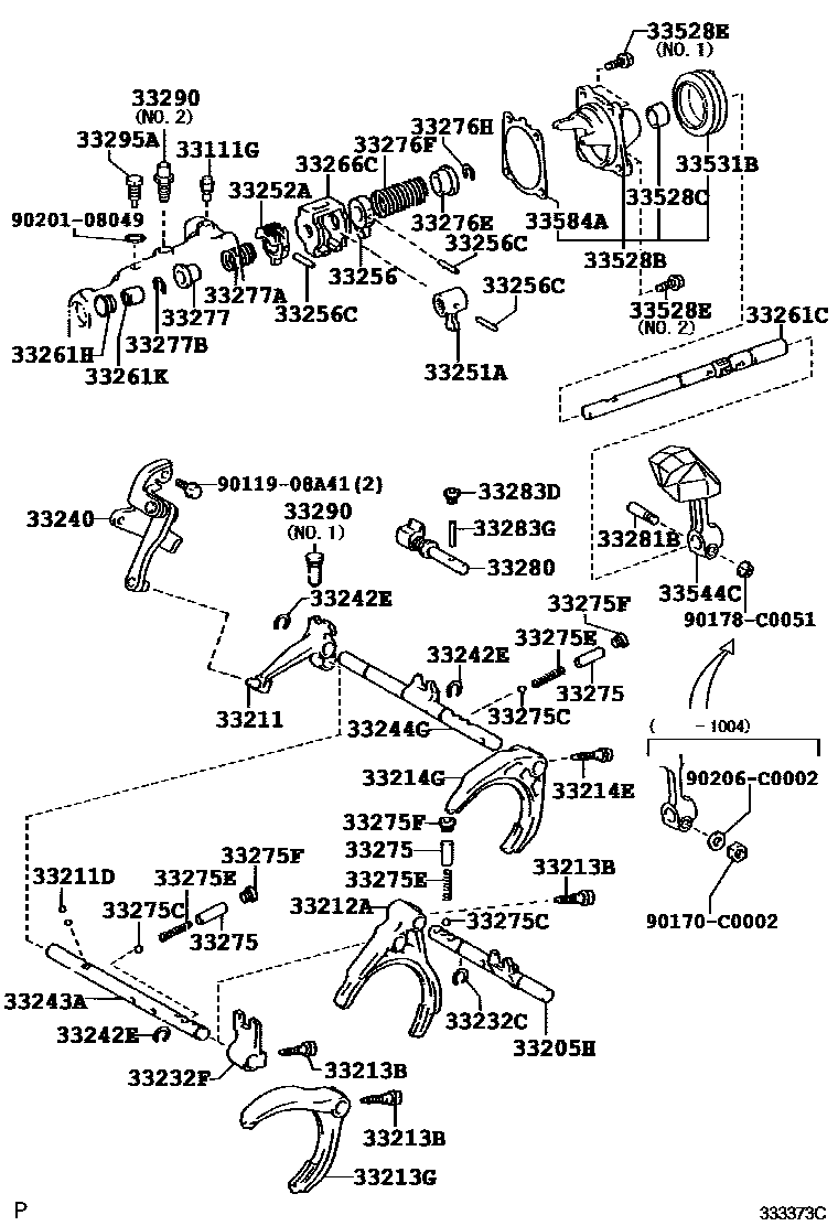 3307 — GEAR SHIFT FORK & LEVER SHAFT (MTM)