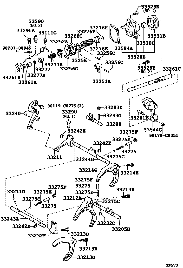 3307 — GEAR SHIFT FORK & LEVER SHAFT (MTM)