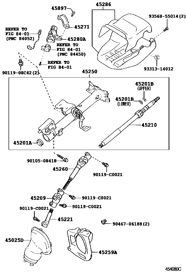 4501 — STEERING COLUMN & SHAFT