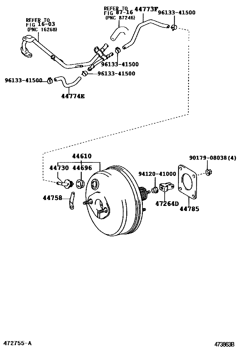 4703 — BRAKE BOOSTER & VACUUM TUBE