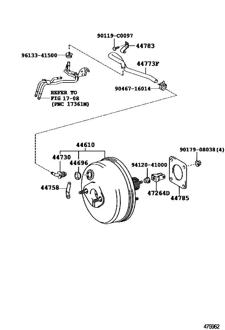 4703 — BRAKE BOOSTER & VACUUM TUBE