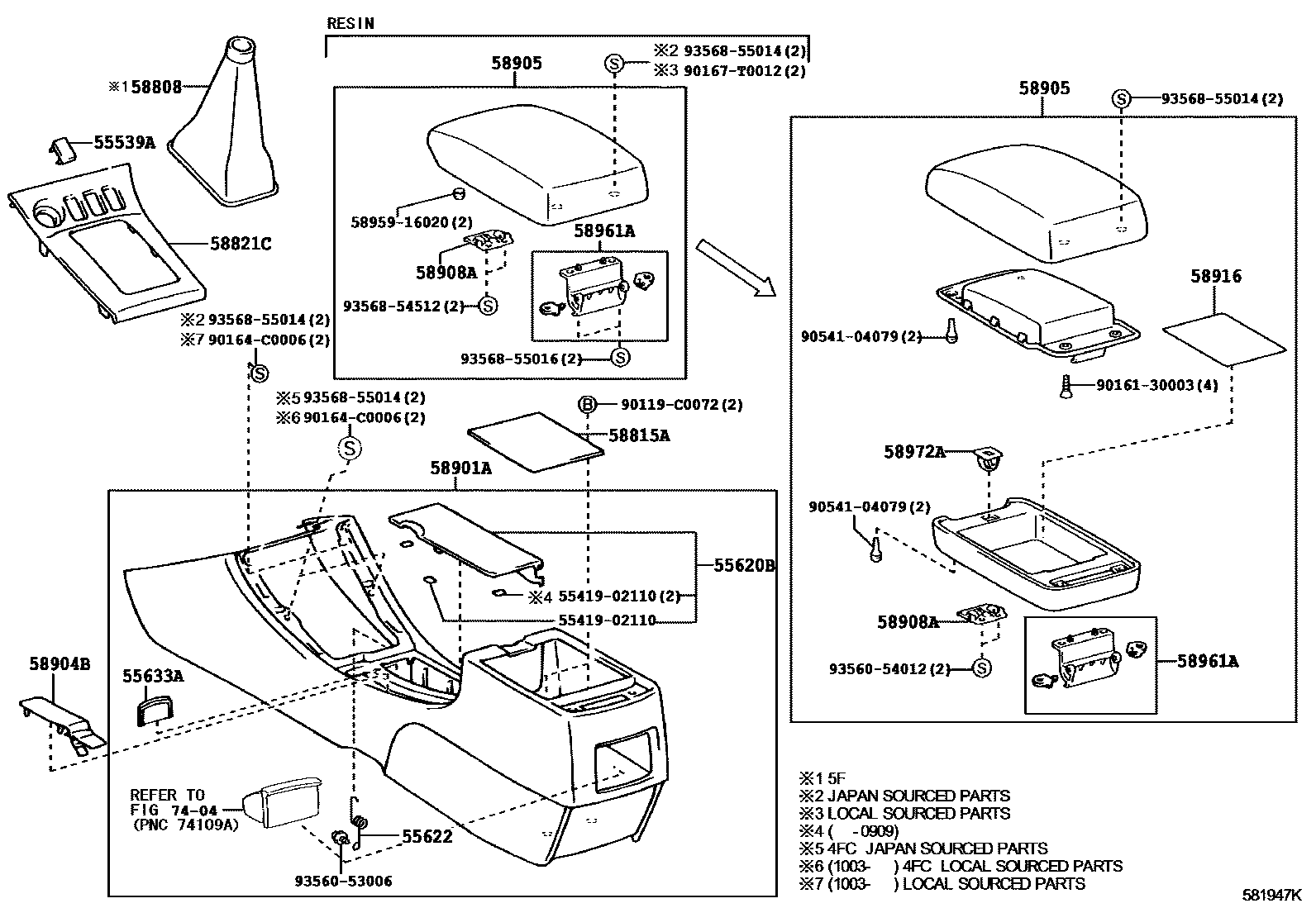 5806 — CONSOLE BOX & BRACKET