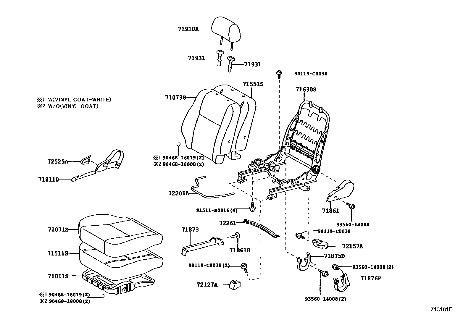 7101 — FRONT SEAT & SEAT TRACK