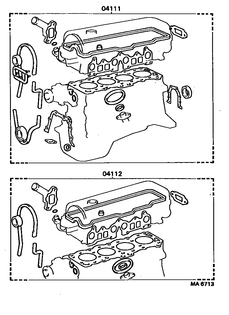 1103 — ENGINE OVERHAUL GASKET KIT
