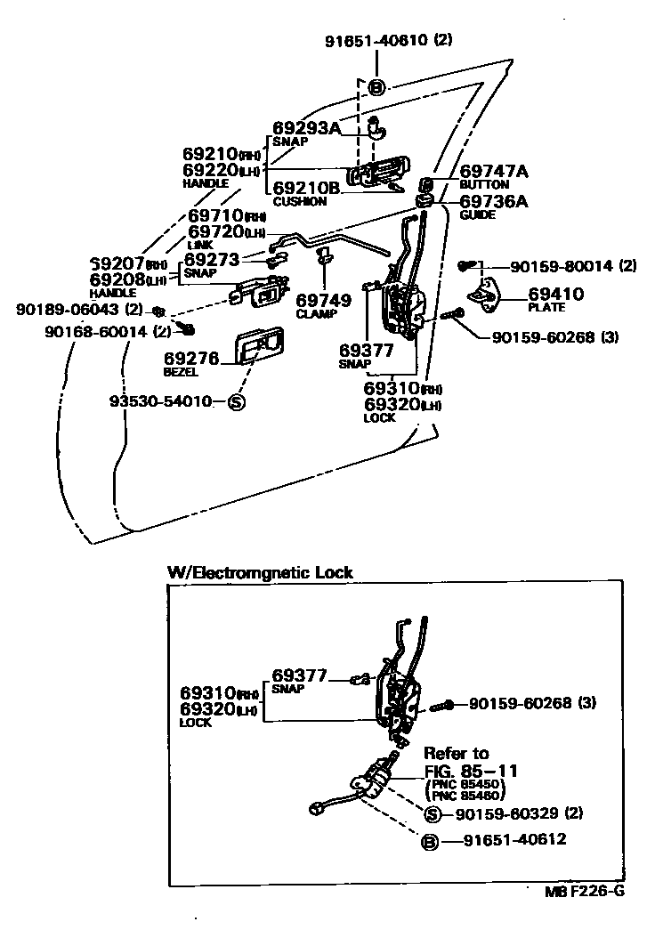 6703 — FRONT DOOR LOCK & HANDLE