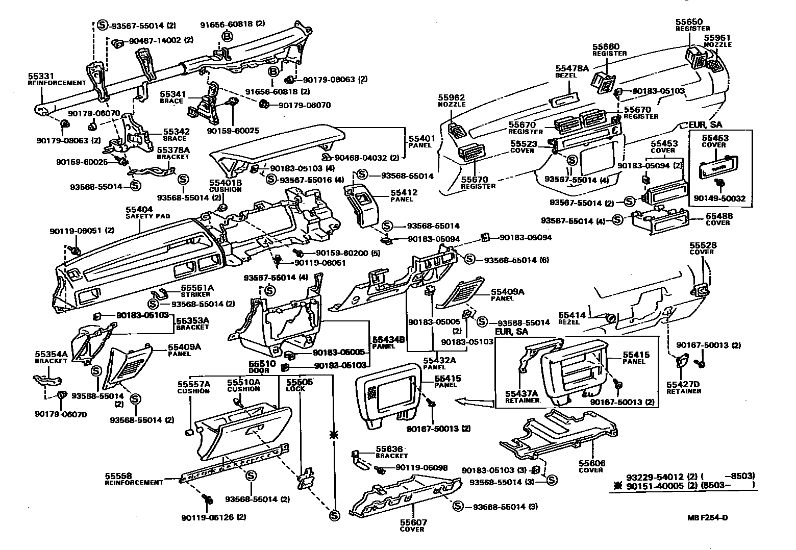 5501 — INSTRUMENT PANEL & GLOVE COMPARTMENT