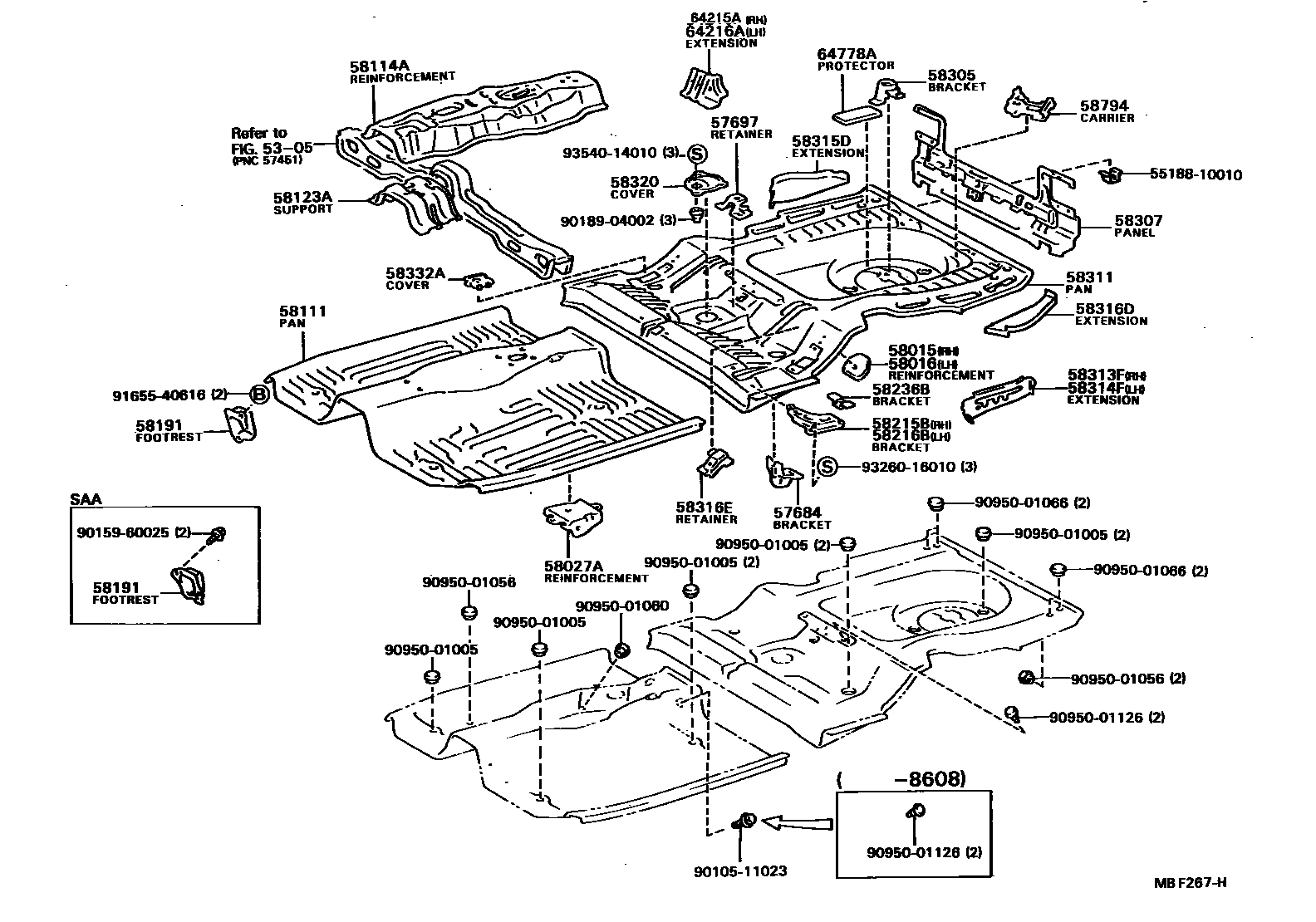 5801 — FLOOR PAN & LOWER BACK PANEL