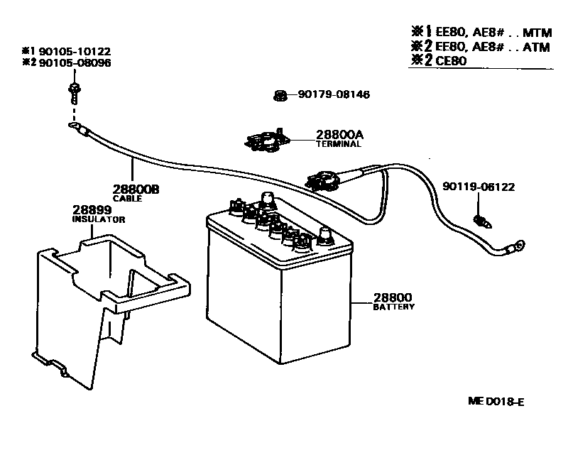 8201 — BATTERY & BATTERY CABLE