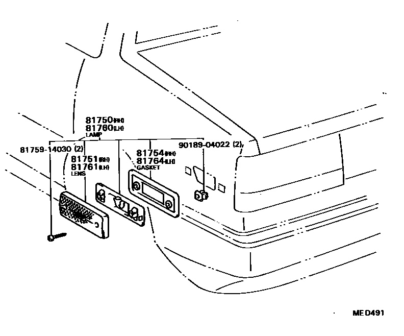 8114 — REAR SIDE MARKER LAMP