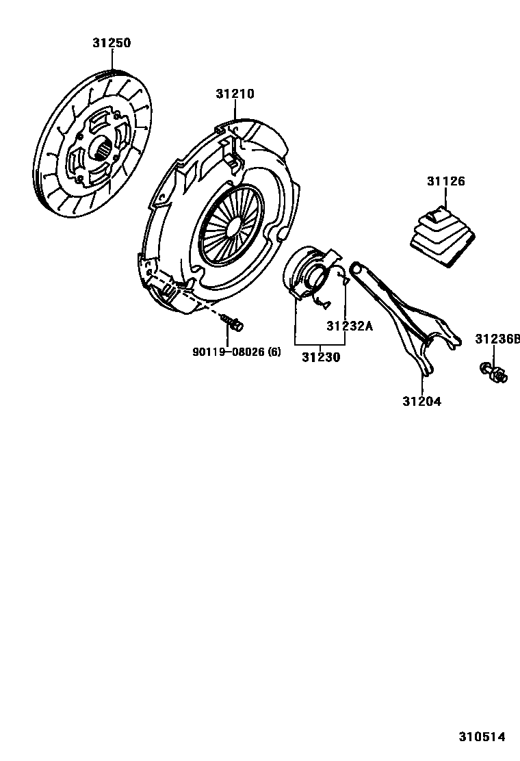 3101 — CLUTCH & RELEASE FORK