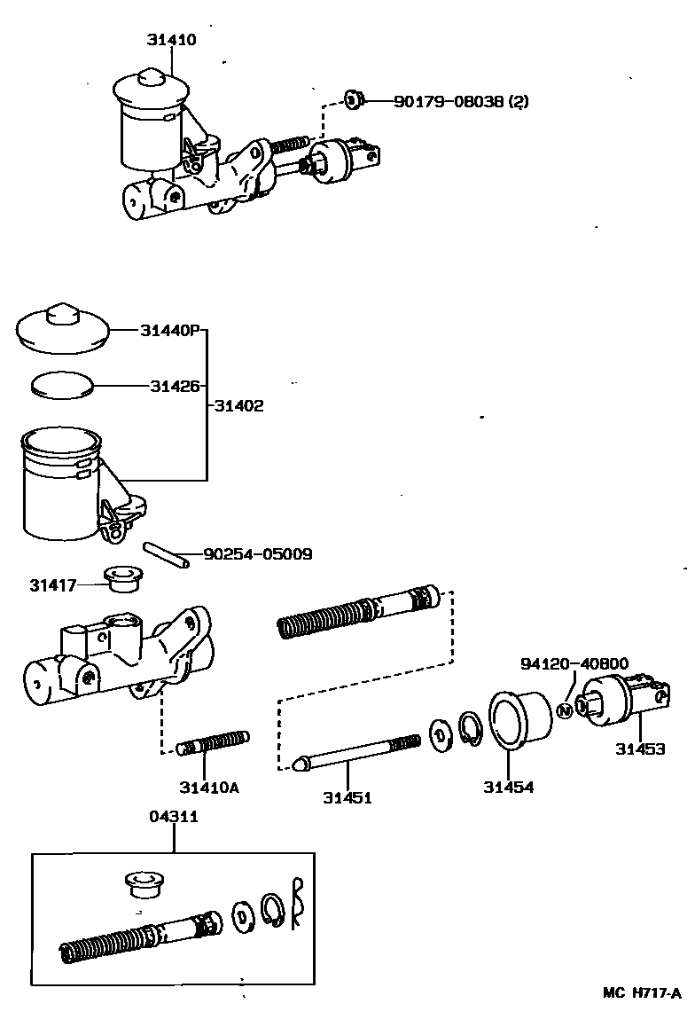 3103 — CLUTCH MASTER CYLINDER