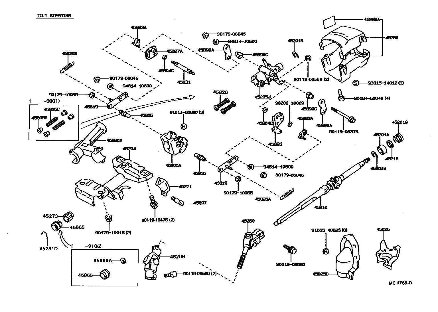 4501 — STEERING COLUMN & SHAFT
